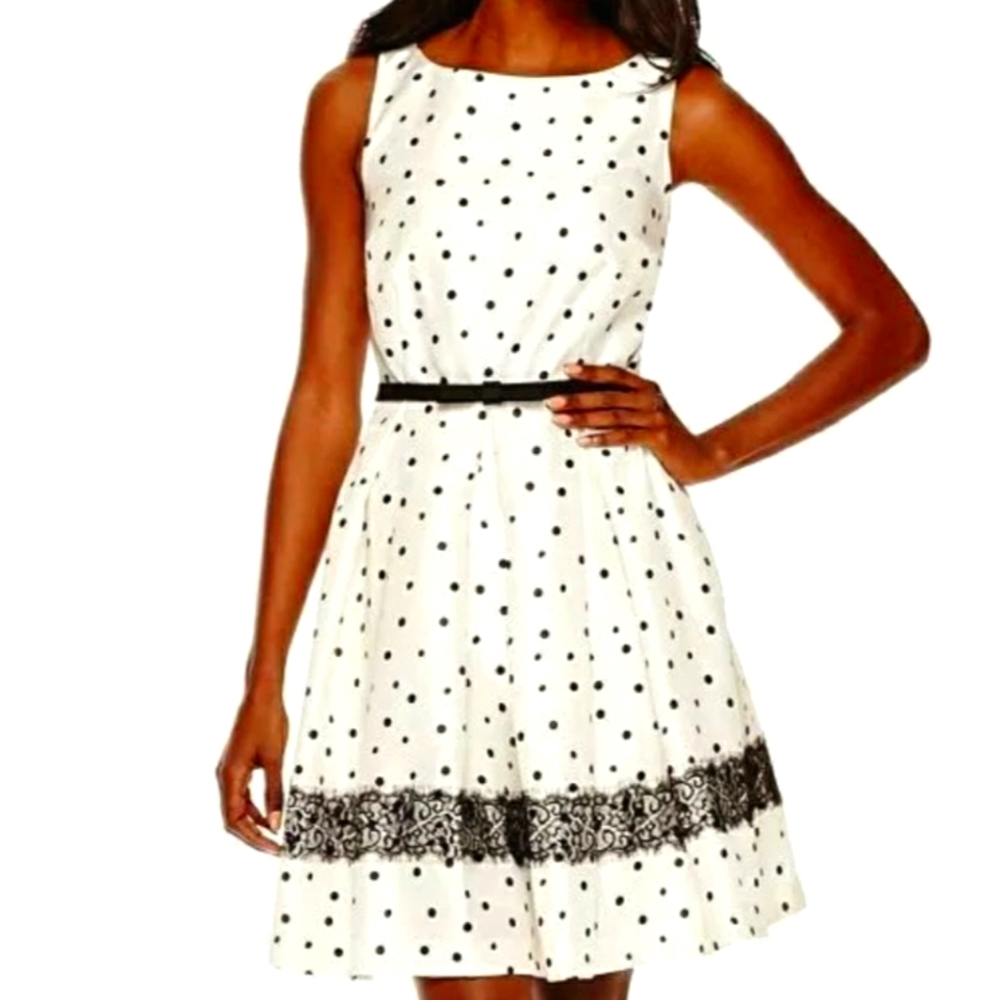 Black/White Polka dot party dress